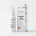 Leuvine schoenenspray van 30 ml naast de doosje-verpakking